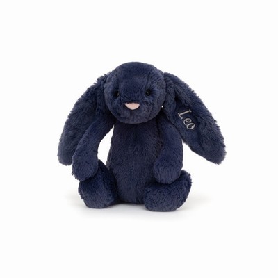 Jellycat Bashful Navy Bunny Medium Australia | 931052ZYU